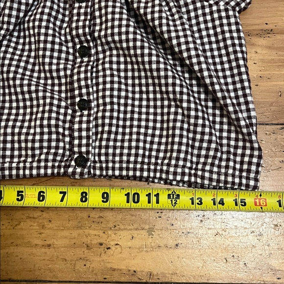 Madewell Plaid Puff Sleeve button down top size M - Picture 15 of 15